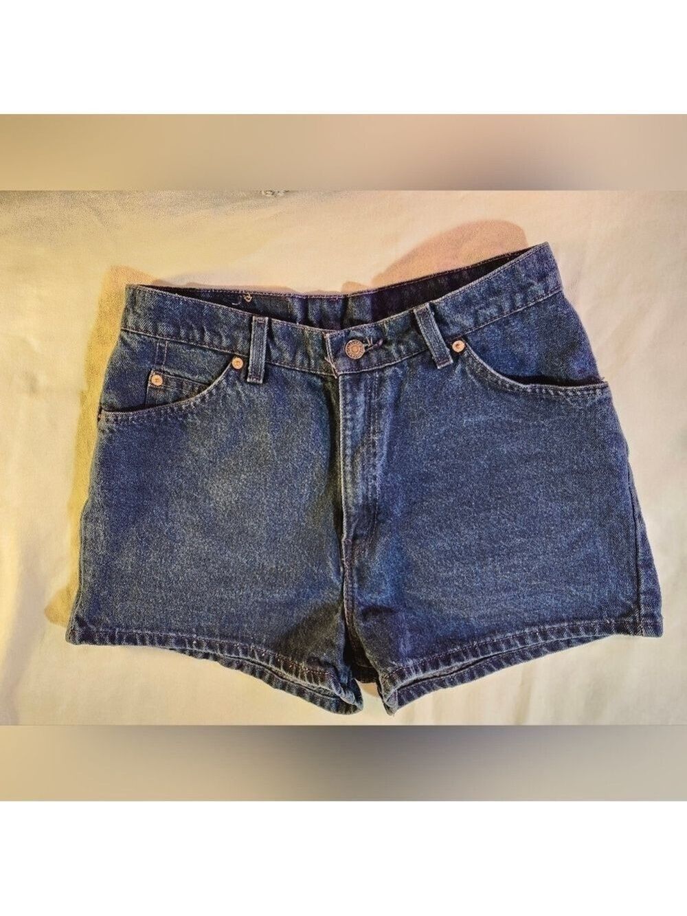 Levi's Vintage 80's High Rise Slim Fit Orange Tab Shorts Sz 13
